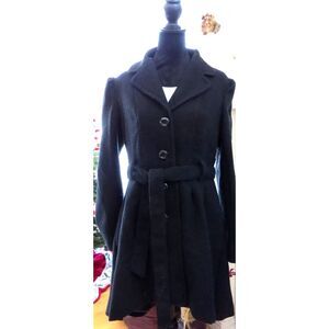 Candies Vintage Women's Wool Blend Mid-Length Coat Hi-Low Hem Large  EUC